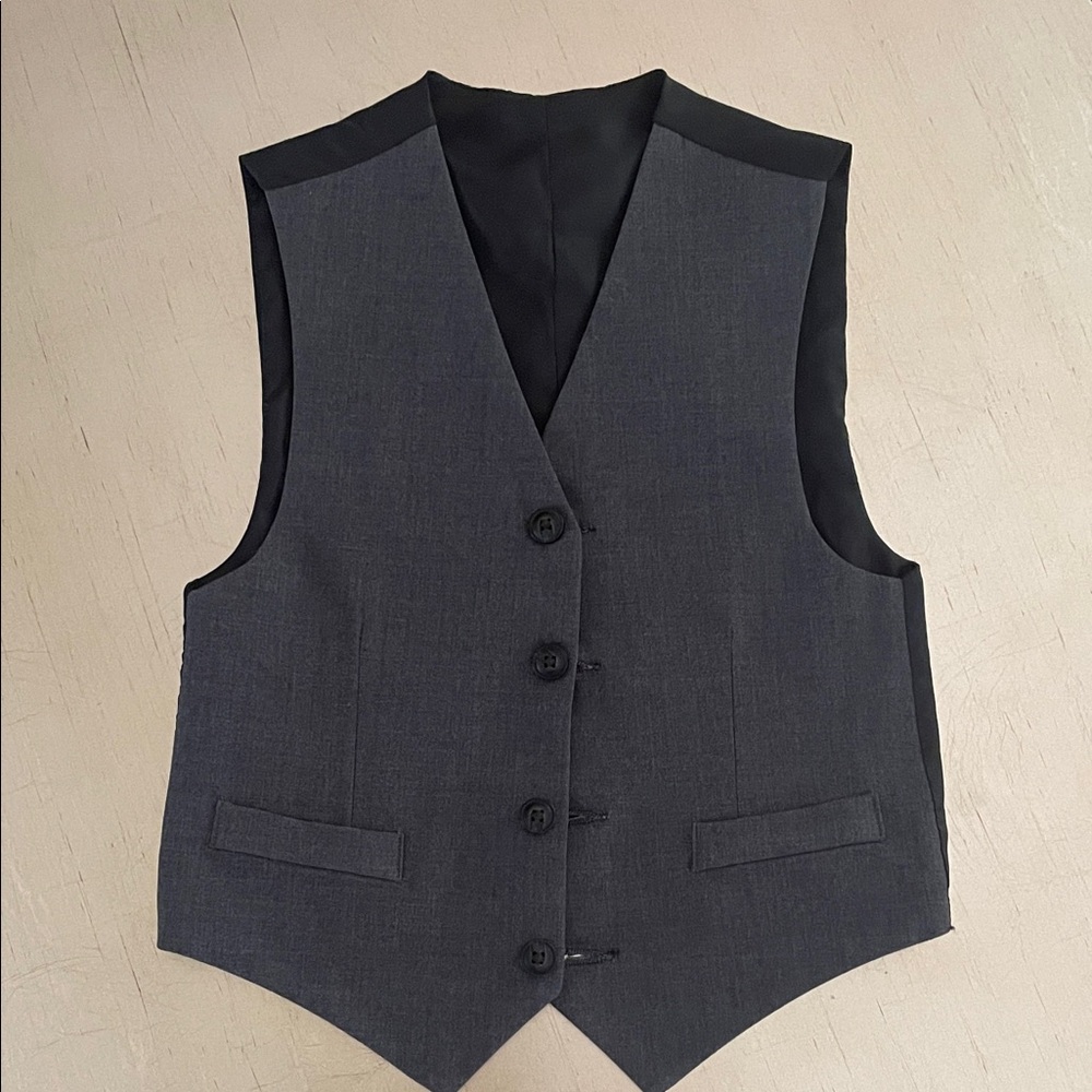 Classic Reversible Black/Gray Boys's Vest